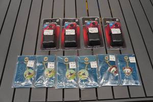 lot 253 image: 6 Camping Themed Keychains and 4 Master Lock Magnetic Key Storage