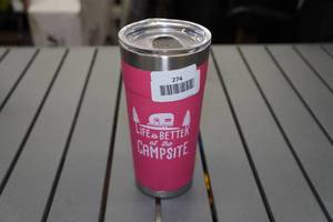 lot 274 image: Camco Stainless Steel 20oz Tumbler -Pink