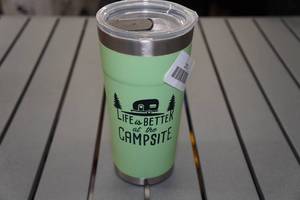 lot 272 image: Camco Stainless Steel 20oz Tumbler -Green
