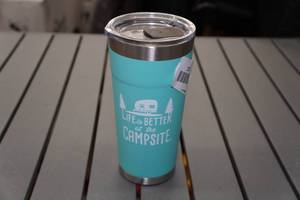 lot 270 image: Camco Stainless Steel 20oz Tumbler -Blue