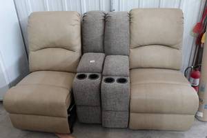 lot 474 image: Modular Seating with Storage and Cup Holders