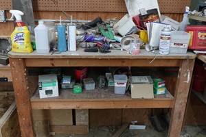 lot 380 image: Work Bench with Contents - Fasteners