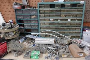 lot 378 image: Small Parts Organizers with Fasteners