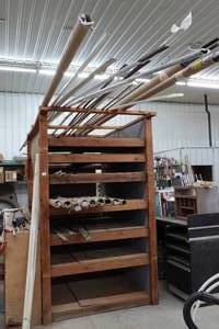 lot 432 image: Wood Rack with Assorted Trim Pieces