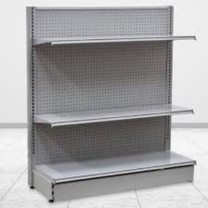 lot 1G image: 48 Linear Feet of 4 Tall Gondola Retail Shelving