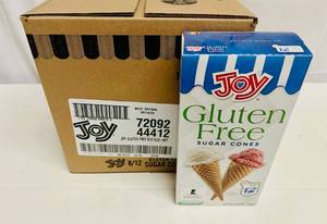 lot 215 image: SS. 8x 12ct Joy Gluten Free Sugar Cones