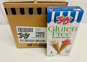 lot 216 image: SS. 8x 12ct Joy Gluten Free Sugar Cones