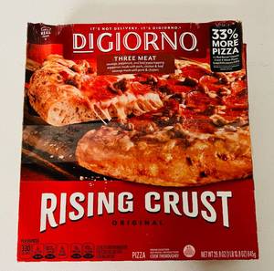 lot 25 image: L. 2x 29.8oz DiGiorno Three Meat Rising Crust Pizzas