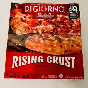 lot 26 image: L. 2x 29.8oz DiGiorno Three Meat Rising Crust Pizzas