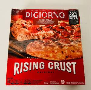 L. 2x 29.8oz DiGiorno Three Meat Rising Crust Pizzas