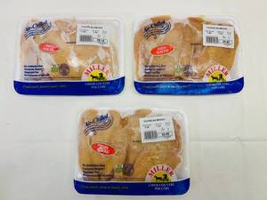 lot 33 image: H. 3x Filleted Boneless Skinless Chicken Breast-See Photos for Weight
