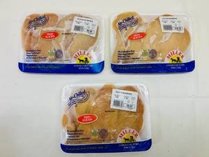 lot 30 image: H. 3x Filleted Boneless Skinless Chicken Breast-See Photos for Weight
