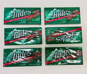 lot 60 image: 6x 28pcs. Andes Crme De Menthe Thins
