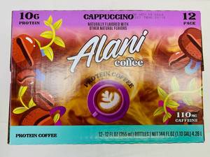 lot 116 image: 12x 12oz Alani Protein Coffee-Cappuccino