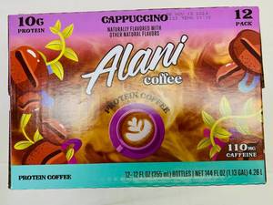 lot 117 image: 12x 12oz Alani Protein Coffee-Cappuccino