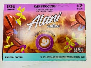 lot 118 image: 12x 12oz Alani Protein Coffee-Cappuccino
