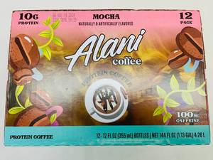 lot 120 image: 12x 12oz Alani Protein Coffee-Mocha