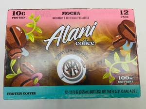 lot 121 image: 12x 12oz Alani Protein Coffee-Mocha