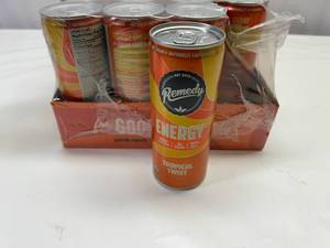 lot 368 image: 24x8.5oz Remedy Organic Kombucha Energy Tropical Fruit