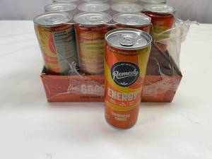 lot 371 image: 24x8.5oz Remedy Organic Kombucha Energy Tropical Fruit