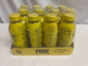 lot 307 image: MM. 12x 16.9oz Prime Hydration-Lemonade