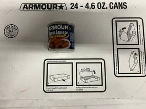 lot 412 image: KK. 24x 4.6oz Armour Vienna Sausage-BBQ Flavor
