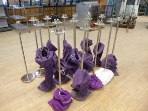 lot 72 image: 15 Floor Candle Sconces