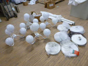 lot 75 image: Four 4 Globe Lamp Posts