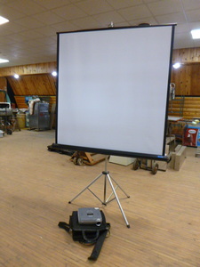 lot 76 image: Projector and Screen