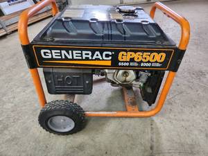 lot 12 image: Used Generac GP6500 Portable Generator 6500 Running Watts