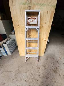 lot 46 image: Aluminum Step Ladder with Built-in Paint Tray