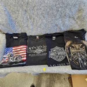 lot 133 image: 4-Harley DavidsonChoppers T-Shirts, 3XL