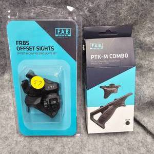 lot 57 image: Fab Defense Angle Front Grip and Offset AR15 Sights, As New, Dealer Sample
