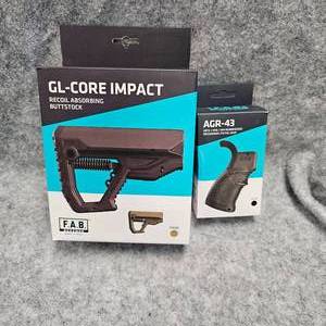 lot 60 image: Fab Defense AR Buttstock and Pistol Grip, As New, Dealer Sample