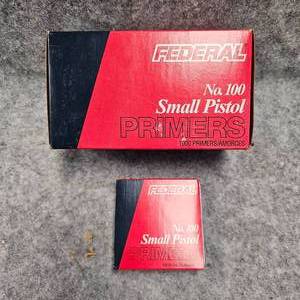 lot 83 image: Federal #100 Small Pistol Primers, Qty 1100
