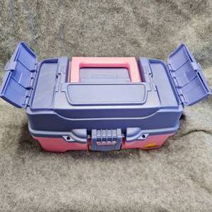 lot 105 image: Plano PinkLavendar Tackle Box, Like New