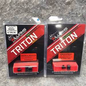 lot 14 image: Williams Firearms Sights, Triton(2)-Springfield and S&W, As New, Dealer Sample