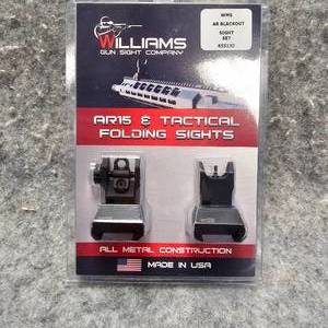 lot 20 image: Williams Flip Up Iron Site Set for AR15 Rifles, As New, Dealer Sample