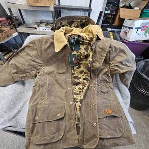 lot 1 image: Ball and Buck, as new Dealer Sample, Large, Field Canvas Pheasant & Light Duck Coat