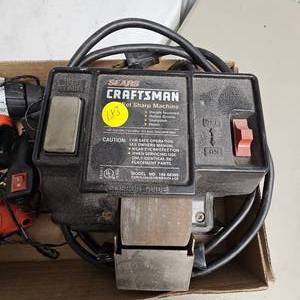 lot 183 image: Craftsman Wetstone Sharpener, Rechargable Screwdriver