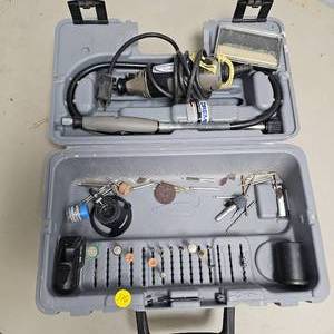 lot 186 image: Dremel Tool with FlexShaft and Bits