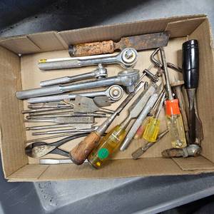 lot 192 image: Rachets, Chisels, Spade Bit Assorted Lot
