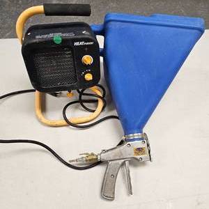 lot 205 image: Heatmaster Electric Heater wBlower and Marshalltown Texture Mate