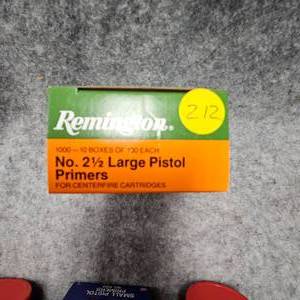 lot 212 image: Remington Large Pistol Primers (1000 count)