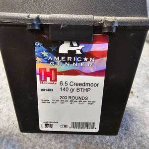 lot 233 image: Hornady 6.5 Creed 140Gr HP, As New box, 200 Rounds