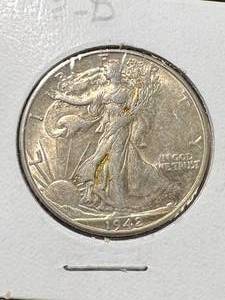 lot 06 image: 1942-D US WALKING LIBERTY HALF DOLLAR