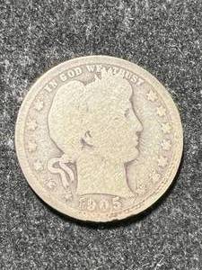 lot 12 image: 1905 US BARBER QUARTER
