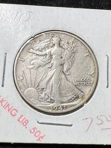 lot 17 image: 1941-S US WALKING LIBERTY HALF DOLLAR
