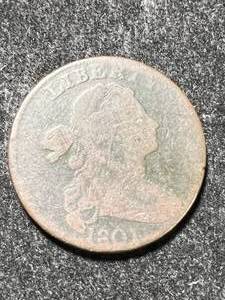 lot 18 image: 1801 US DRAPED BUST LARGE CENT