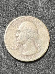 lot 20 image: 1934 US WASHINGTON QUARTER XF